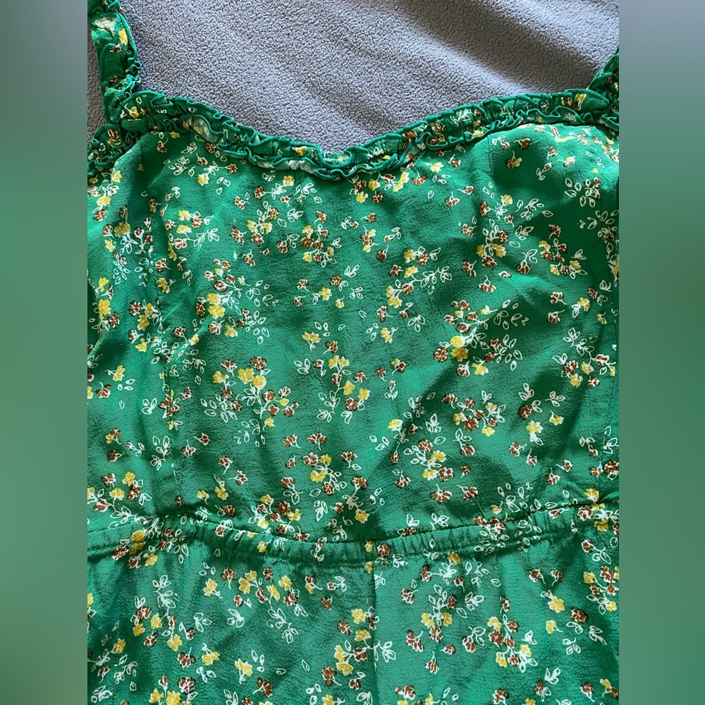 Floral Green summer dress - Picture 3 of 8